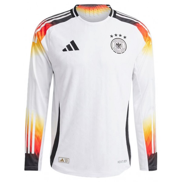 Germany maillot domicile manches longues Uniforme de football pour hommes premier kit de football hauts chemise de sport coupe euro 2024